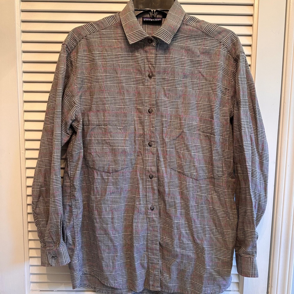 Patagonia Womens Plaid Button Up Long Sleeve Shirt Medium Cotton Casual